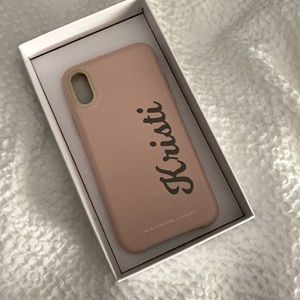 Kristi Personalized Leather IPhone X case